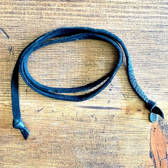 Julio Designs Black Leather Choker or Wrap Bracelet | Gift Idea | Black Leather - Picture 1 of 8